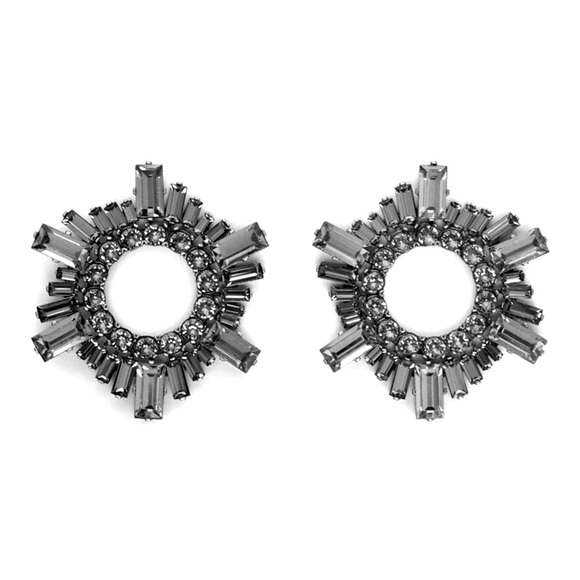 Authentic Amina Muaddi mini begum earrings black diamond - Picture 3 of 10